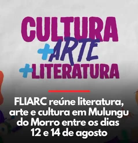 Mulungu do Morro anuncia 1ª edição da FLIARC - Festival Literário de Arte e Cultura