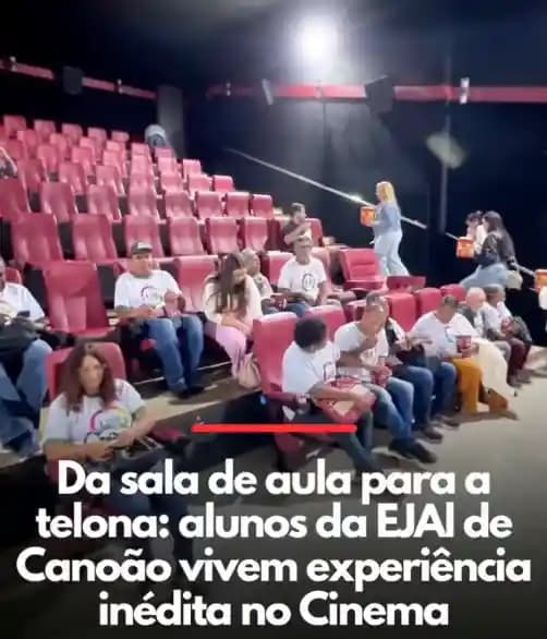 Ibititá: Alunos da Educação de Jovens e Adultos vão ao cinema pela primeira vez em Irecê