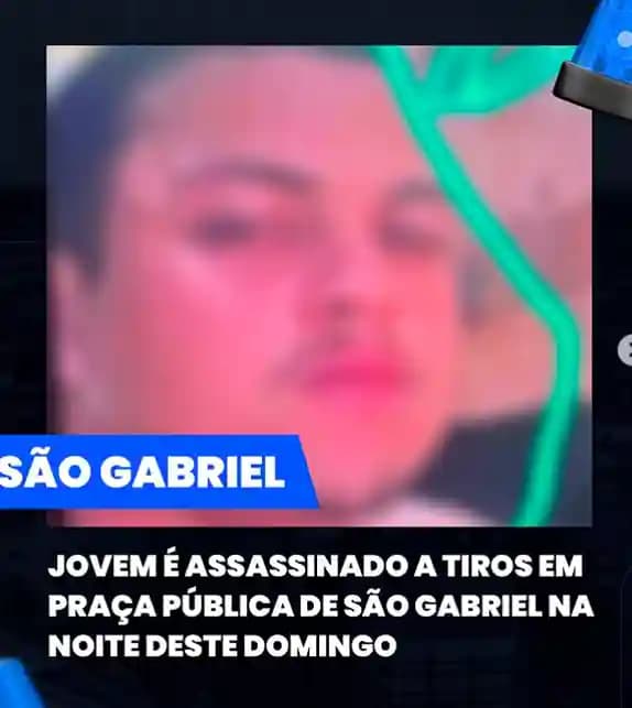 Jovem é morto a tiros em praça pública na cidade de São Gabriel