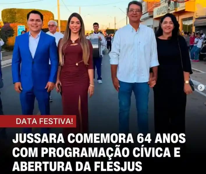 Jussara celebra 64 anos de emancipação política com programação cívica e cultural