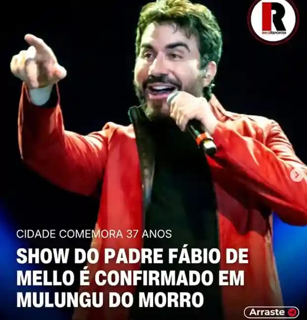 Show do Padre Fábio de Melo é confirmado no aniversário de Mulungu do Morro