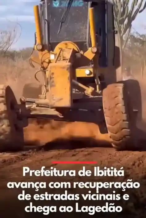 Prefeitura de Ibititá avança com recuperação de estradas vicinais na região do Lagedão