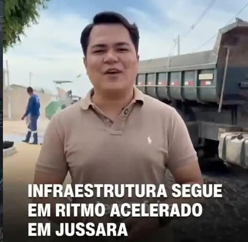 Jussara: Rua Manso Cabral recebe pavimentação asfáltica e prefeito acompanha obras