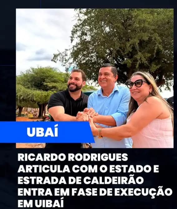 Uibaí: Obra da estrada de Caldeirão entra em fase de execução após articulação política